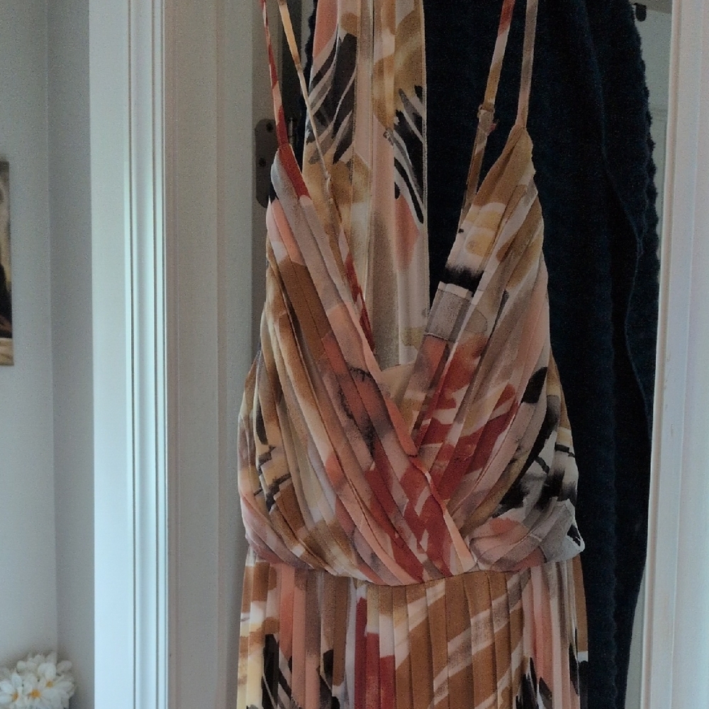 SHEIN Multicolor Backless Dress